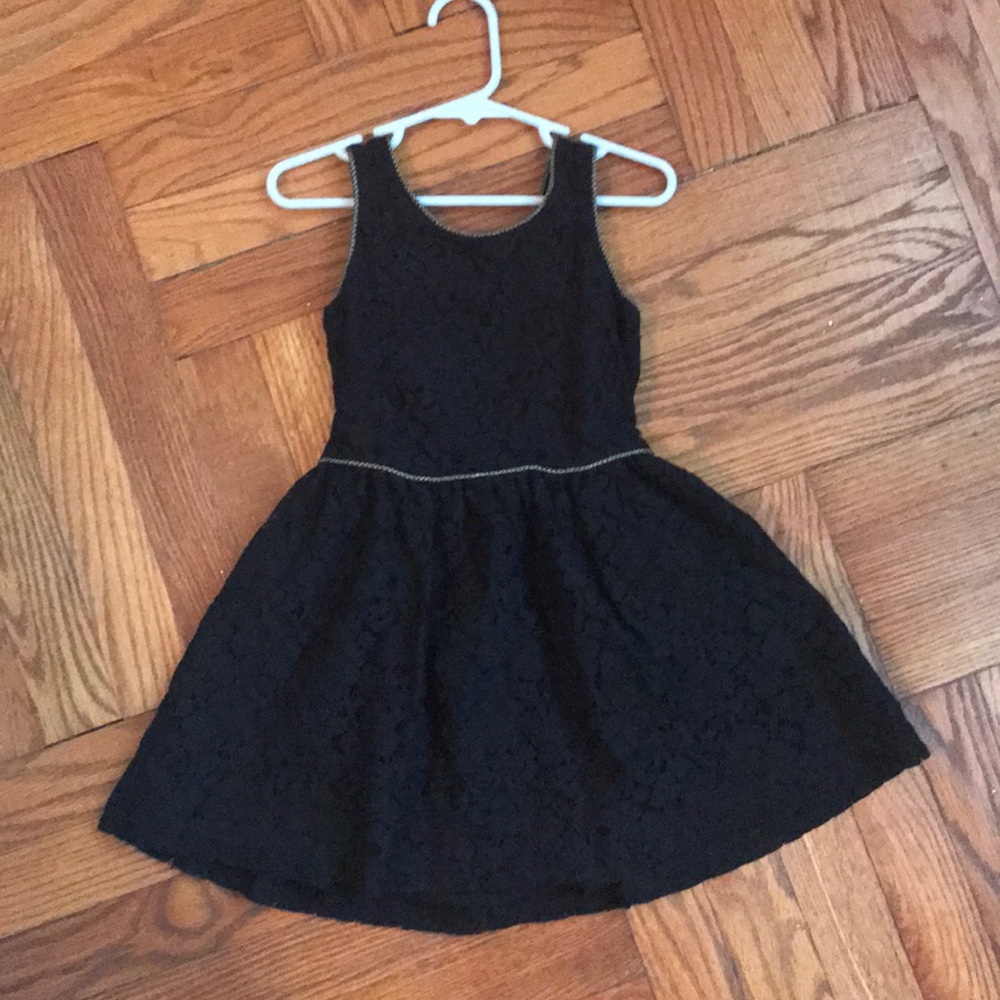 Black lace dress.